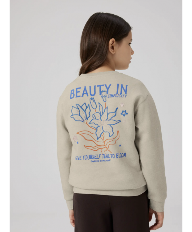 Name it sweatshirt i beige til piger billede 4