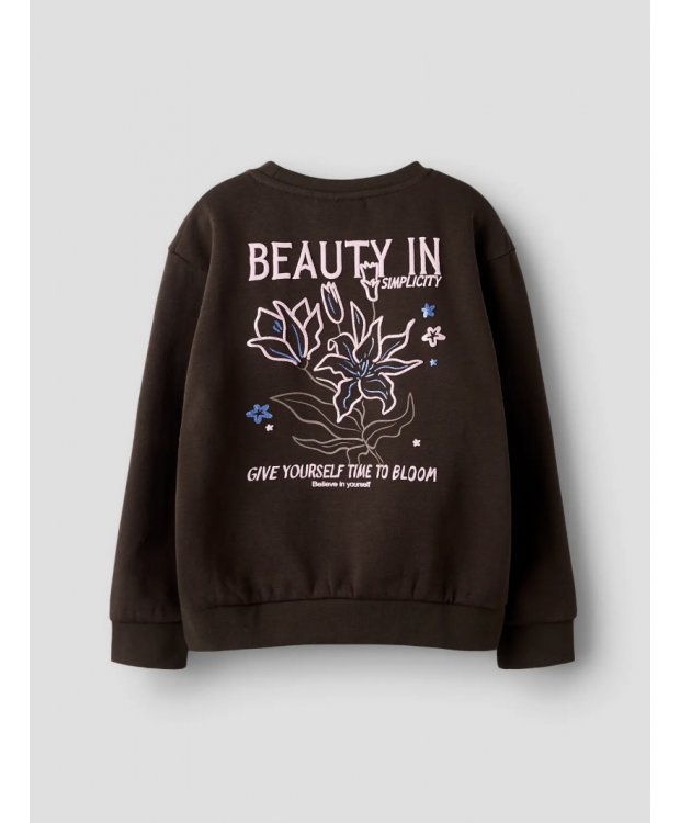 Name it sweatshirt i brun til piger billede 3