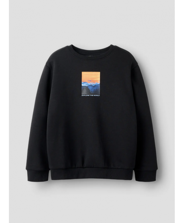 Name it sweatshirt i sort til drenge billede 3