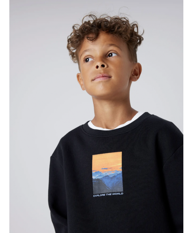 Name it sweatshirt i sort til drenge billede 5