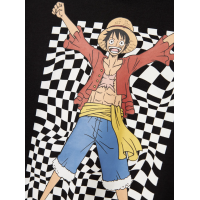 Name it Hoodie "One Piece" i sort til drenge