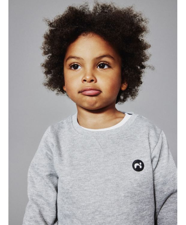 Name it sweatshirt i lysegrå til drenge billede 4