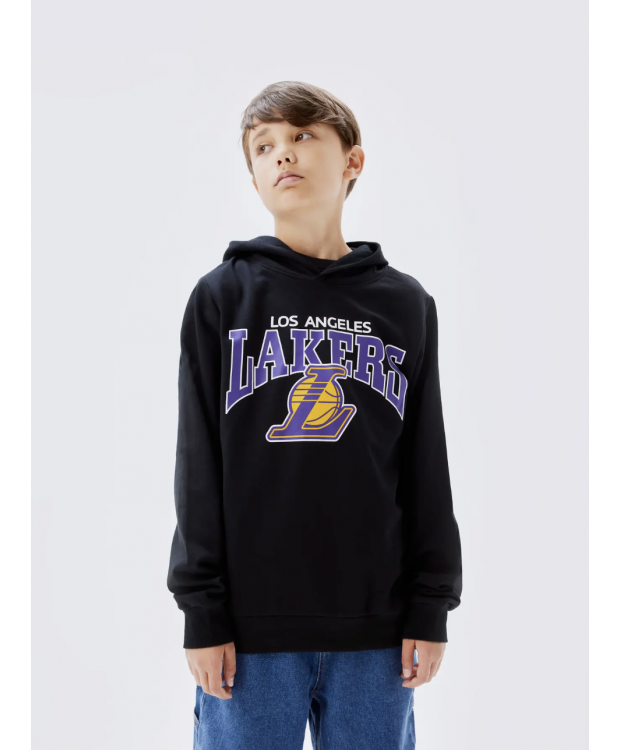 Name it Hoodie "Lakers" i sort til drenge billede 4