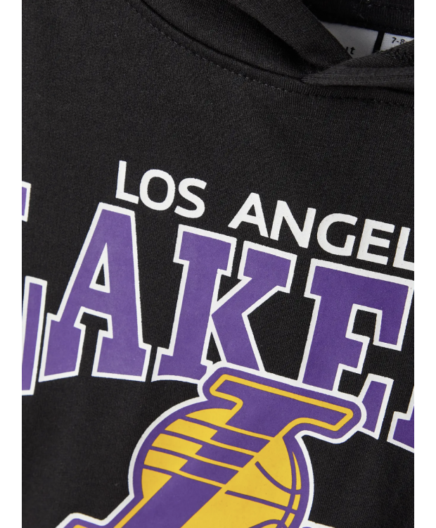Name it Hoodie "Lakers" i sort til drenge billede 3
