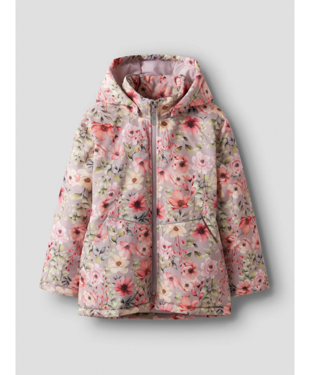Name it jakke med blomster i lyserød til piger