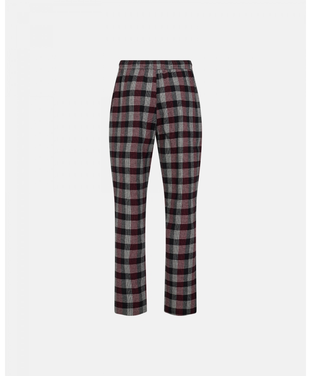 JBS pyjamasbukser i flannel i røde og sorte tern til herre billede 4