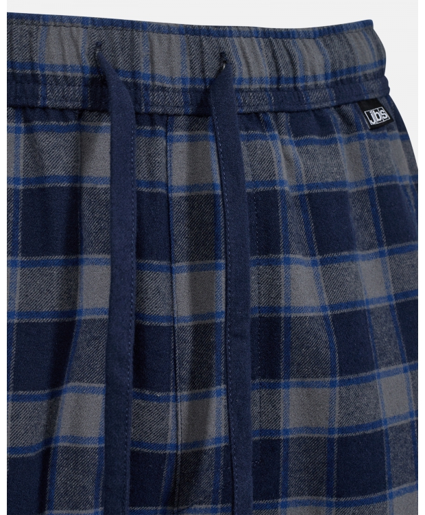 JBS pyjamasbukser i flannel i navy tern til herre billede 3