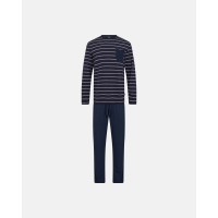 JBS bambus jersey pyjamas i navy til herre