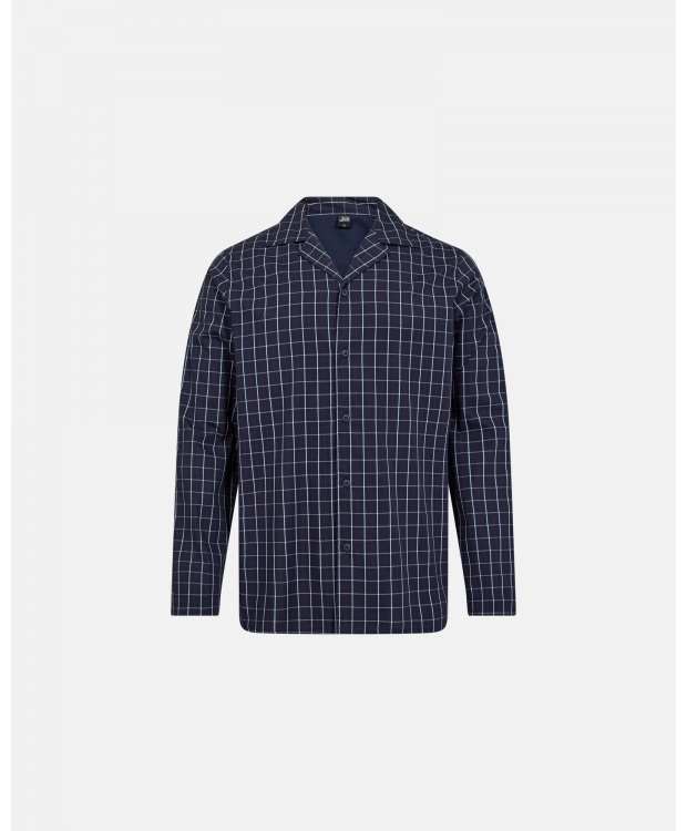 JBS pyjamas woven med vævet bomuld i navy til herre. billede 3