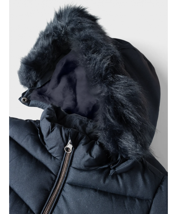 Name it dynejakke med glimmer i dark sapphire til piger