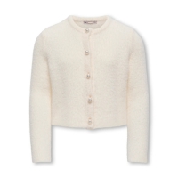 KIDS ONLY blød strikket cardigan i cremet hvid til piger