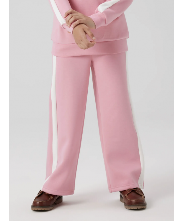 Name it Wide leg sweatpants i lyserød til piger billede 3