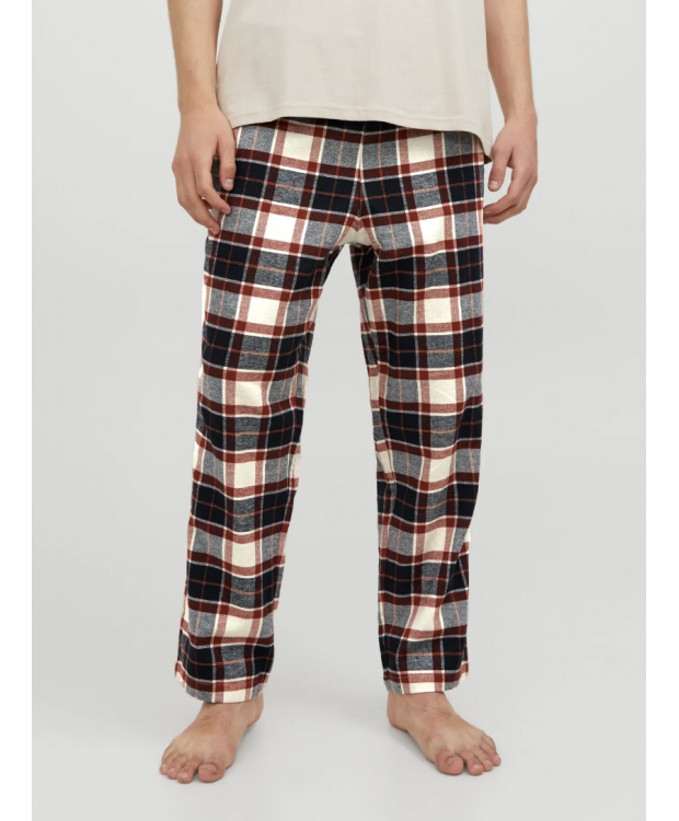 Jack & Jones "Rimon" pyjamasbukser i rød til herre billede 4