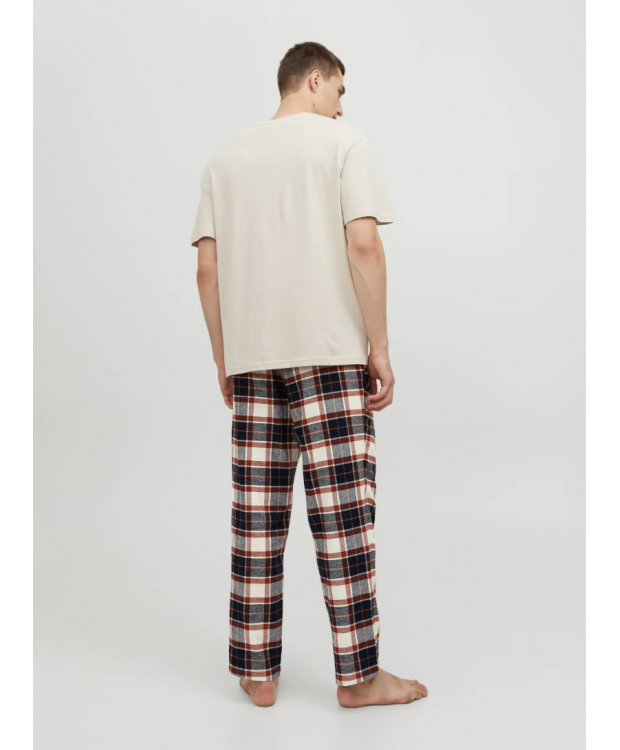 Jack & Jones "Rimon" pyjamasbukser i rød til herre billede 5