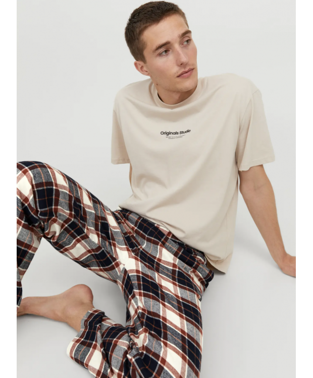 Jack & Jones "Rimon" pyjamasbukser i rød til herre billede 9