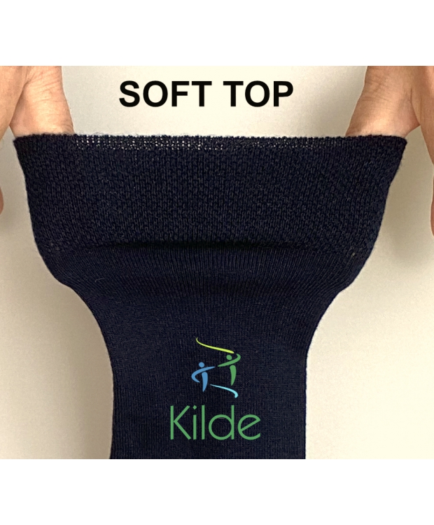 Kilde® Comfort & Diabetes, Merino Wool strømper i sort. Unisex