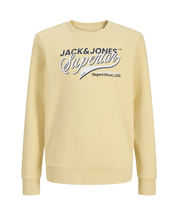 Jack & Jones MINI sweatshirt i gul til drenge
