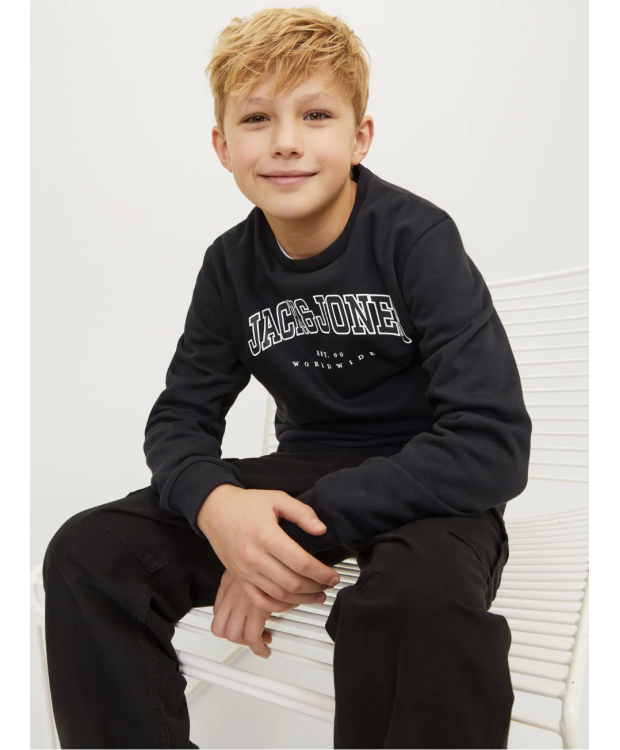 Jack & Jones MINI Sweatshirt i sort til drenge