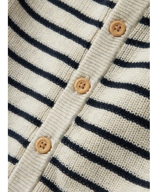Name it Langærmet strikcardigan i beige til drenge billede 3