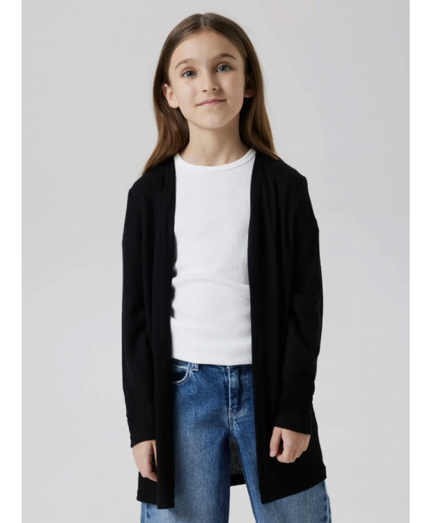 Name it strik cardigan i sort til piger