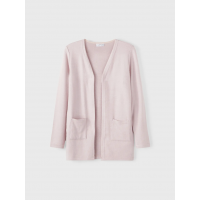 Name it strik cardigan i lyserød til piger