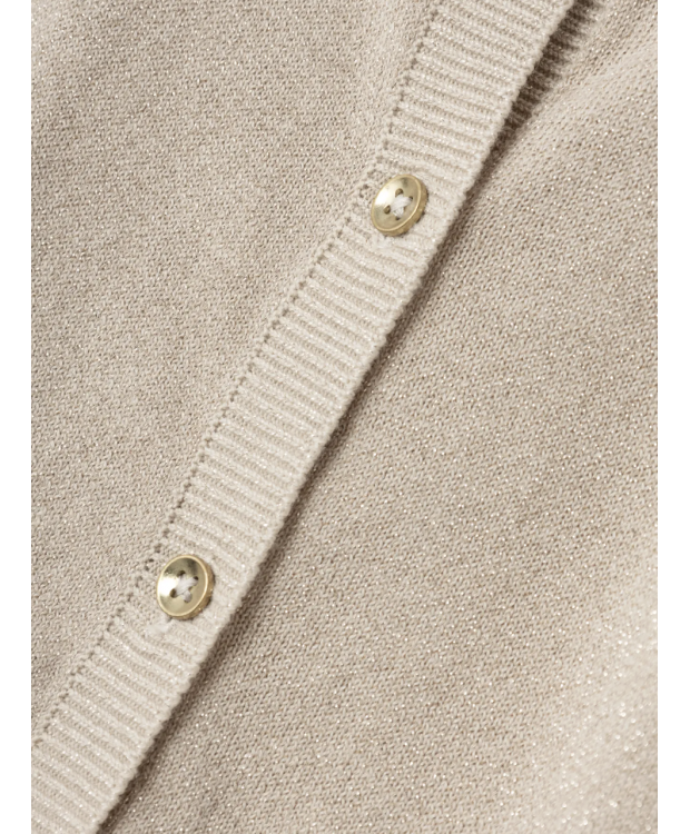 Name it Strikcardigan i beige til piger billede 3