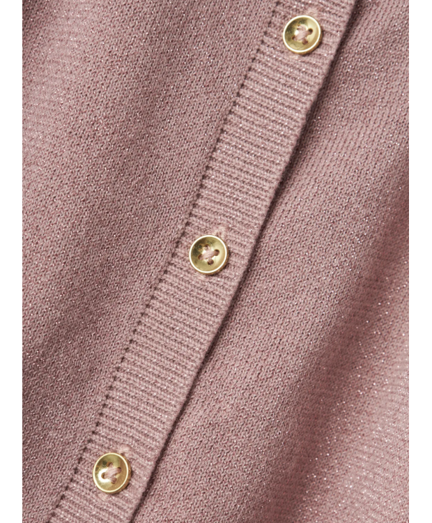 Name it Strikcardigan i mauve til piger billede 3