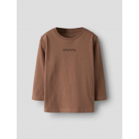 Name it langærmet "Giraffe" T-shirt i brun til piger