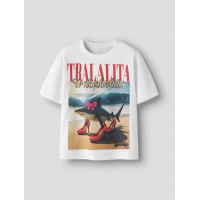 Name it "Italian Brainrot" T-shirt i hvid til piger