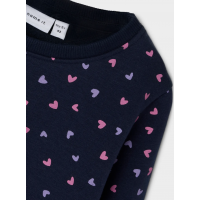 Name it fleece sweatshirt i dark sapphire til piger