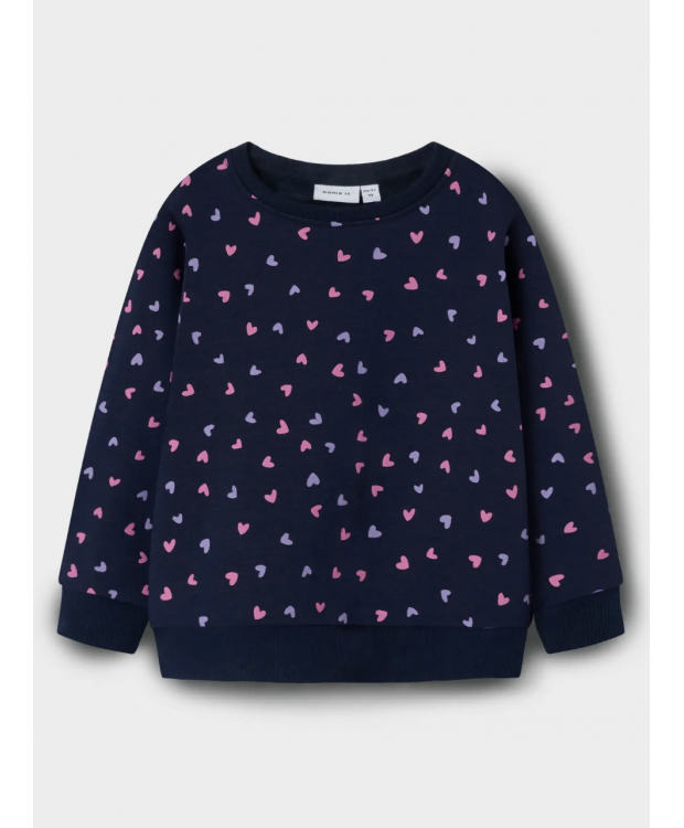 Name it fleece sweatshirt i dark sapphire til piger