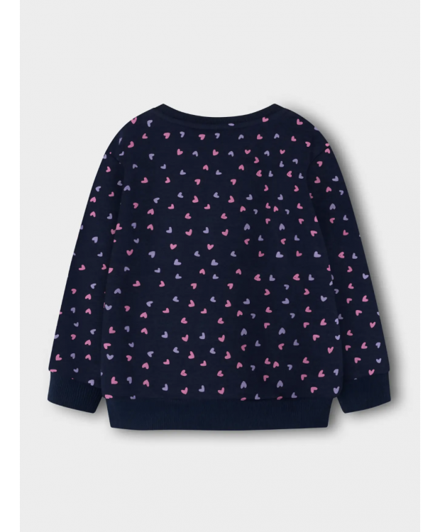 Name it fleece sweatshirt i dark sapphire til piger billede 3