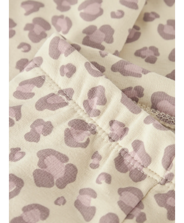 Name it fleece sweat leggings i beige til piger billede 3