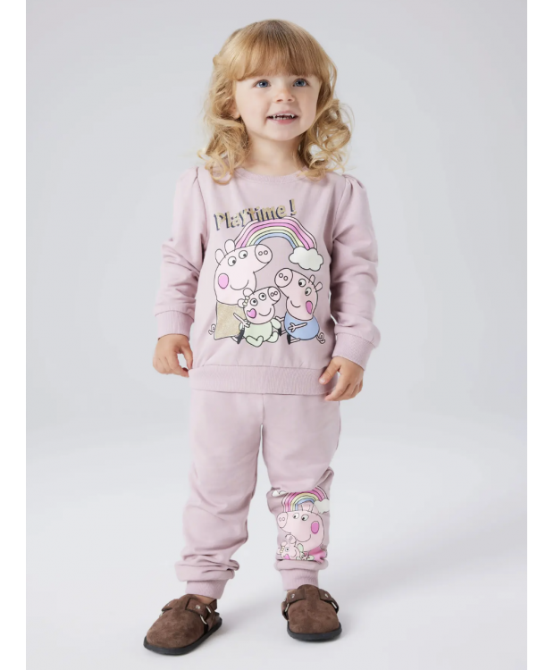 Name it "Gurli gris" sweatpants i lyserød til piger