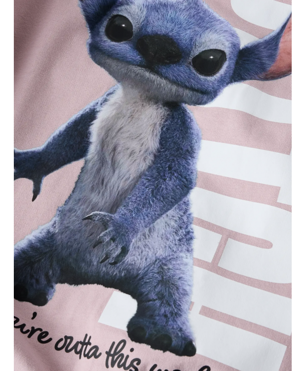 Name it "Stitch" Hoodie i lyserød til piger