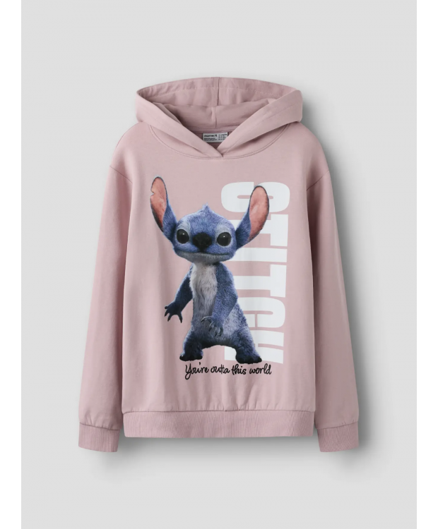 Name it "Stitch" Hoodie i lyserød til piger