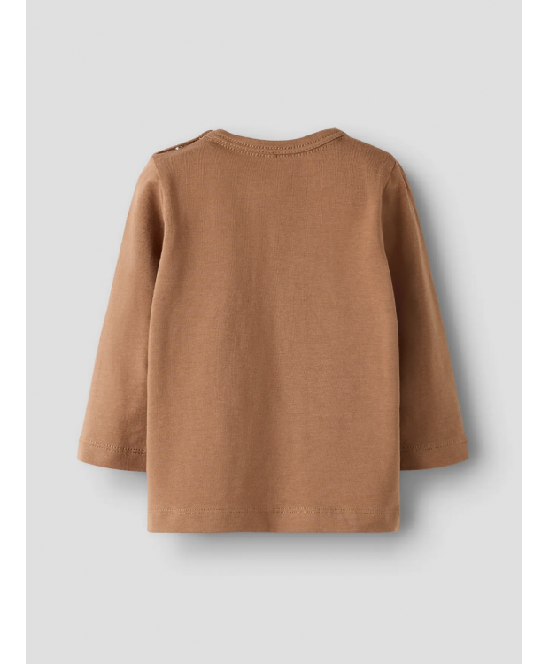 Name it langærmet trøje i brun til baby