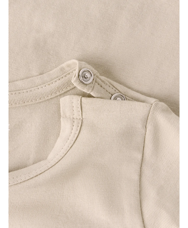 Name it langærmet trøje i beige til baby