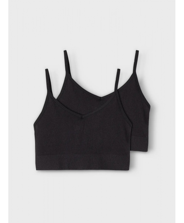 LMTD 2pak bralette med tynde stropper i sort til piger billede 3