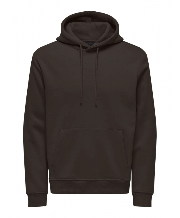 ONLY & SONS Hoodie i brun til herre