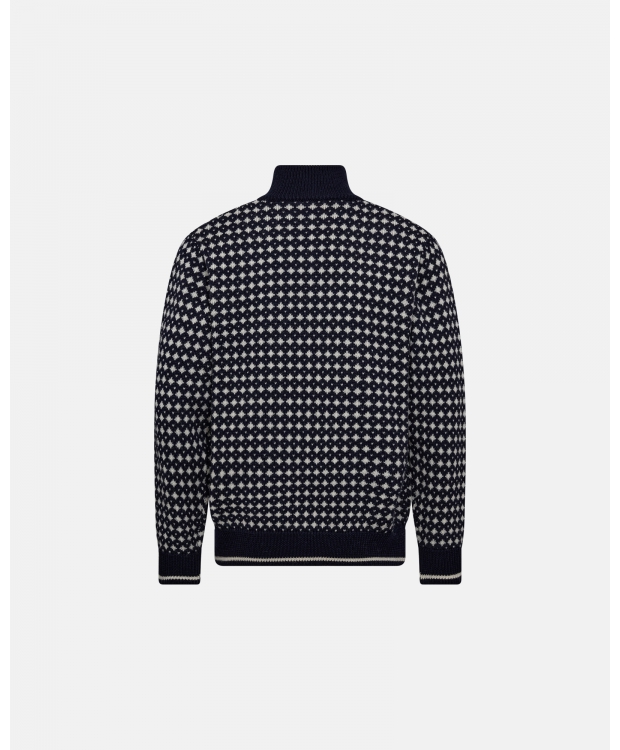 Dovre Knitted Zip Pullover i multifarvet til herre
