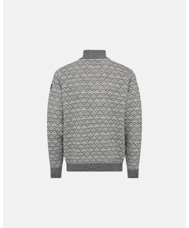 Dovre Knitted Zip Pullover i multifarvet til herre