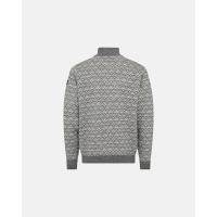 Dovre Knitted Zip Pullover i multifarvet til herre