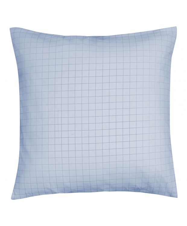 Pudebetræk 60x63 cm - 100% bomuld - Blå ternet hovedpudebetræk - Nordstrand Home