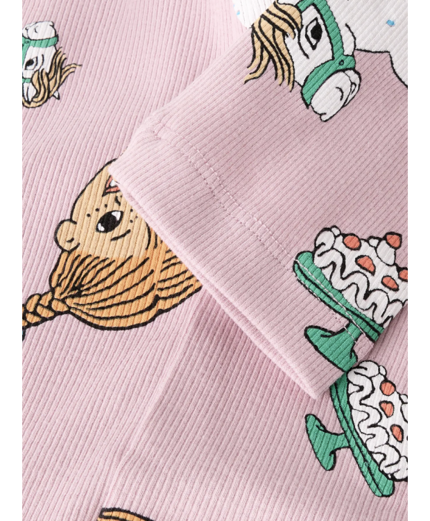 Name it "Pippi langstrømpe" leggings i lyserød til piger