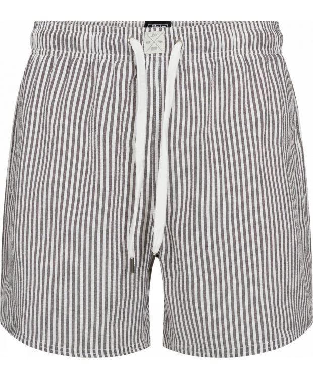JBS klassiske badeshorts i hvid og brun/grå med striber til herre