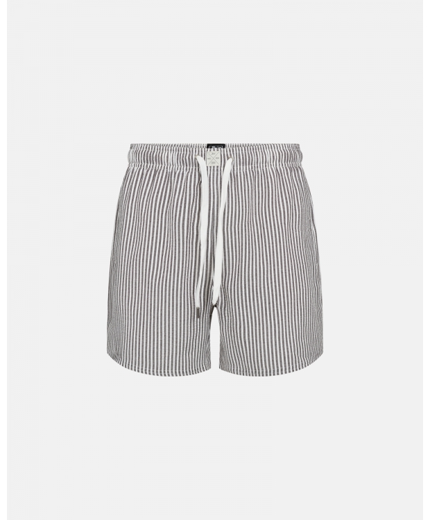 JBS klassiske badeshorts i hvid og brun/grå med striber til herre