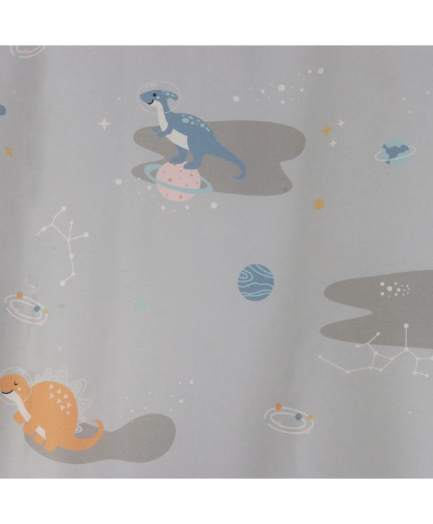 Baby sengetøj 70x100 cm - Gråt baby sengesæt med rum dinosaur - 100% blød bomulds sengelinned - Nordstrand Home billede 3