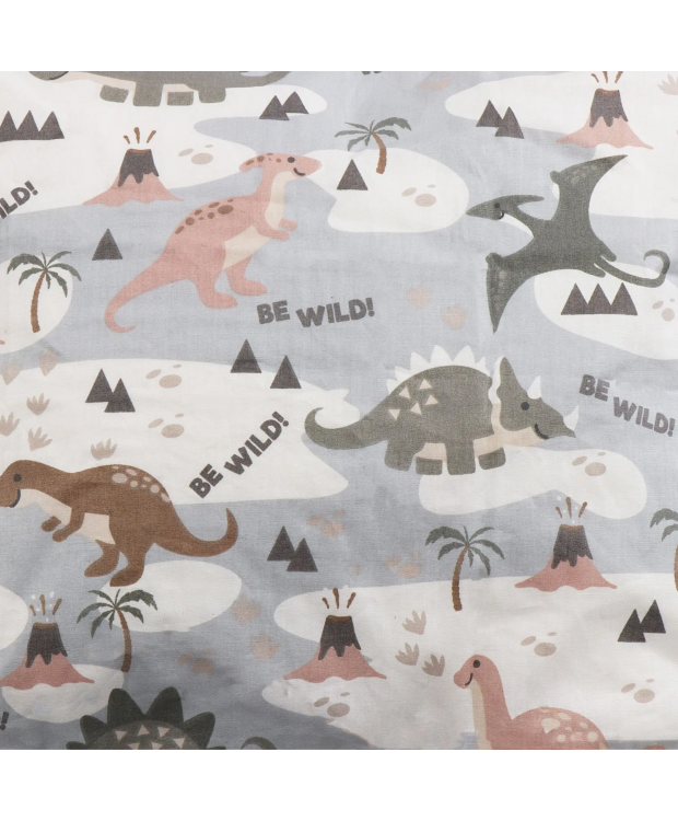 Dinosaur sengetøj 70x100 cm - Baby sengesæt med dinosaurer - 100% bomulds sengelinned - Nordstrand Home billede 3