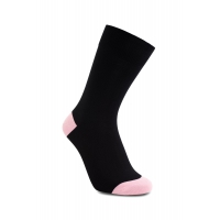 iZ Sock 6 par bambusstrømper i lyserød hæl og tå